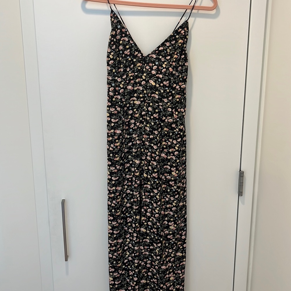 Flower crisscross back jumpsuit
